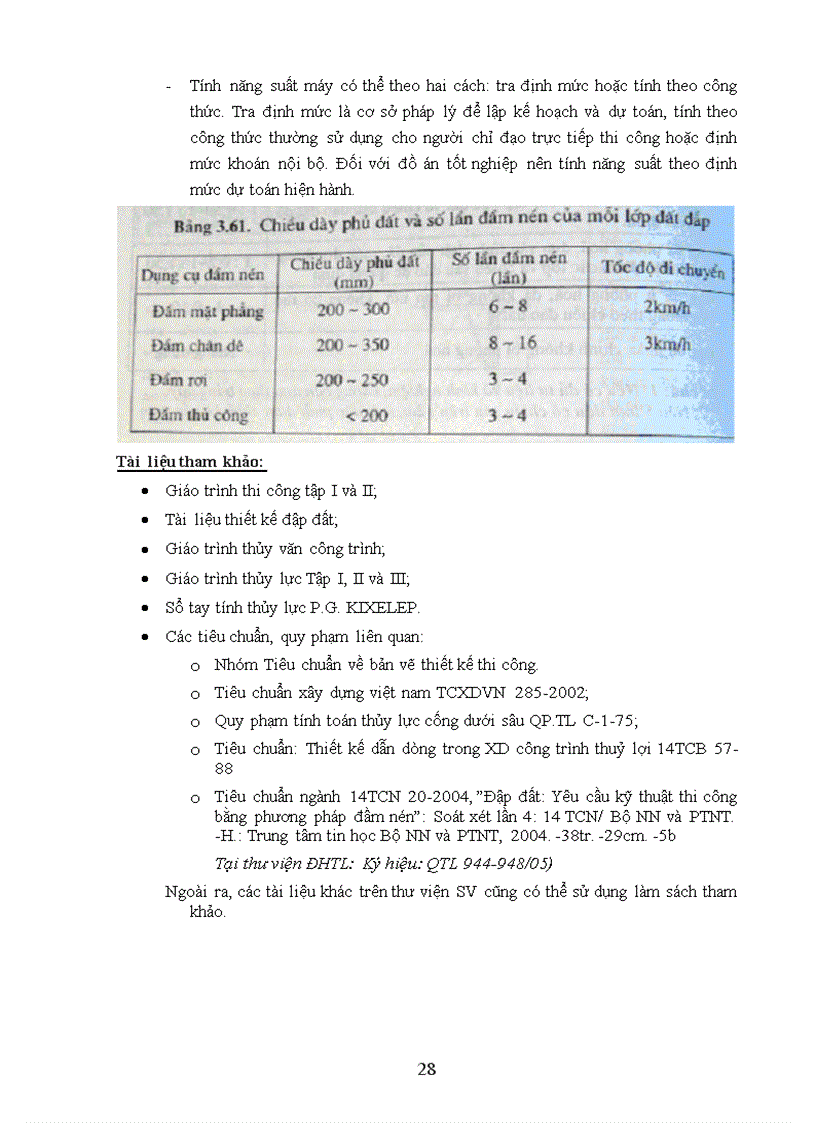image for page Đồ án môn học thi công thi công đập đất đầm nén