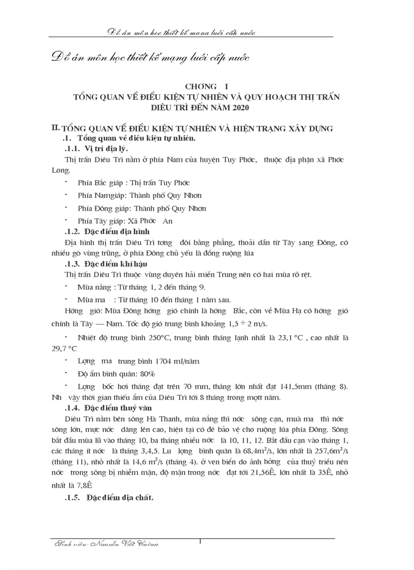 image for page Đồ án môn học thiết kế mạng luới cấp nuớc