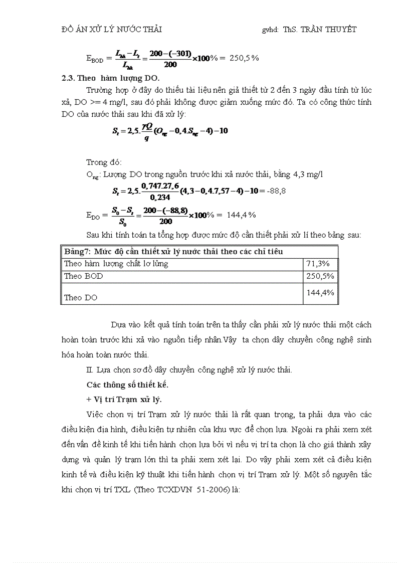 image for page Đồ án môn học xử lý nước thải Thiết kế sơ bộ trạm xử lý nước thải