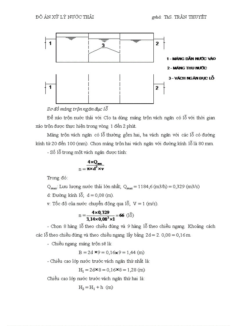 image for page Đồ án môn học xử lý nước thải Thiết kế sơ bộ trạm xử lý nước thải