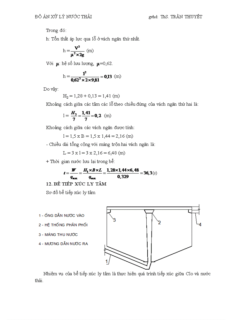 image for page Đồ án môn học xử lý nước thải Thiết kế sơ bộ trạm xử lý nước thải