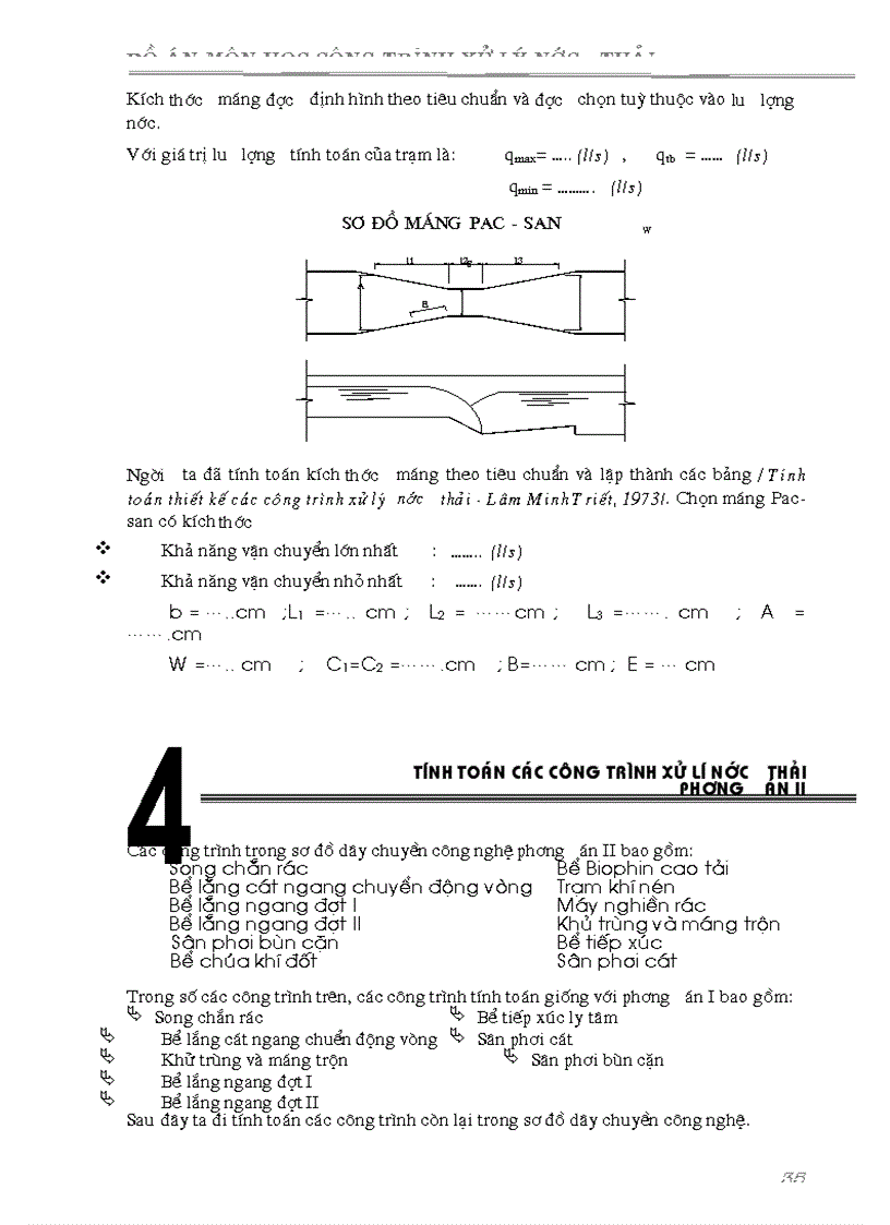 image for page Đồ án môn học công trình xử lý nước thải