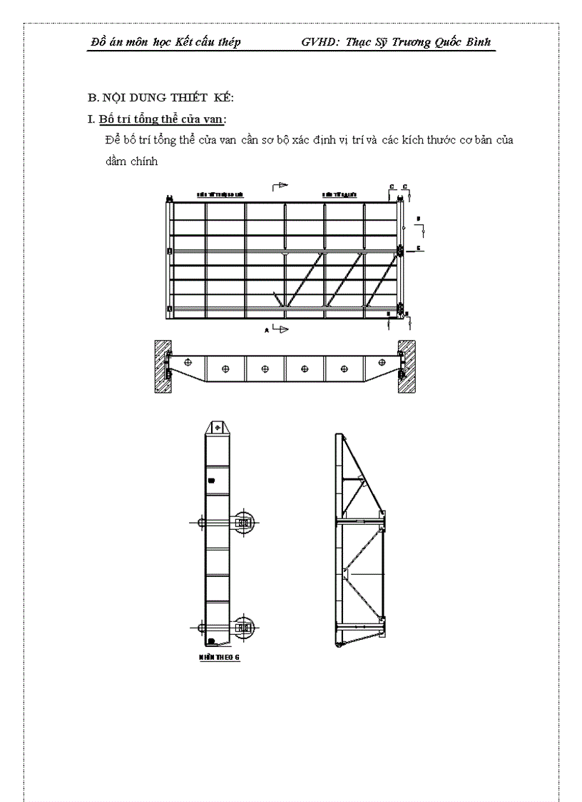 image for page Đồ án môn học kết cấu thép thiết kế cửa van phẳng công trình thủy lợi