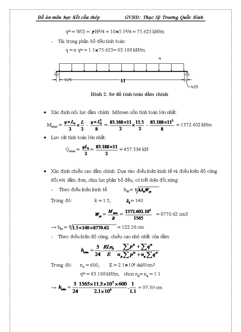 image for page Đồ án môn học kết cấu thép thiết kế cửa van phẳng công trình thủy lợi