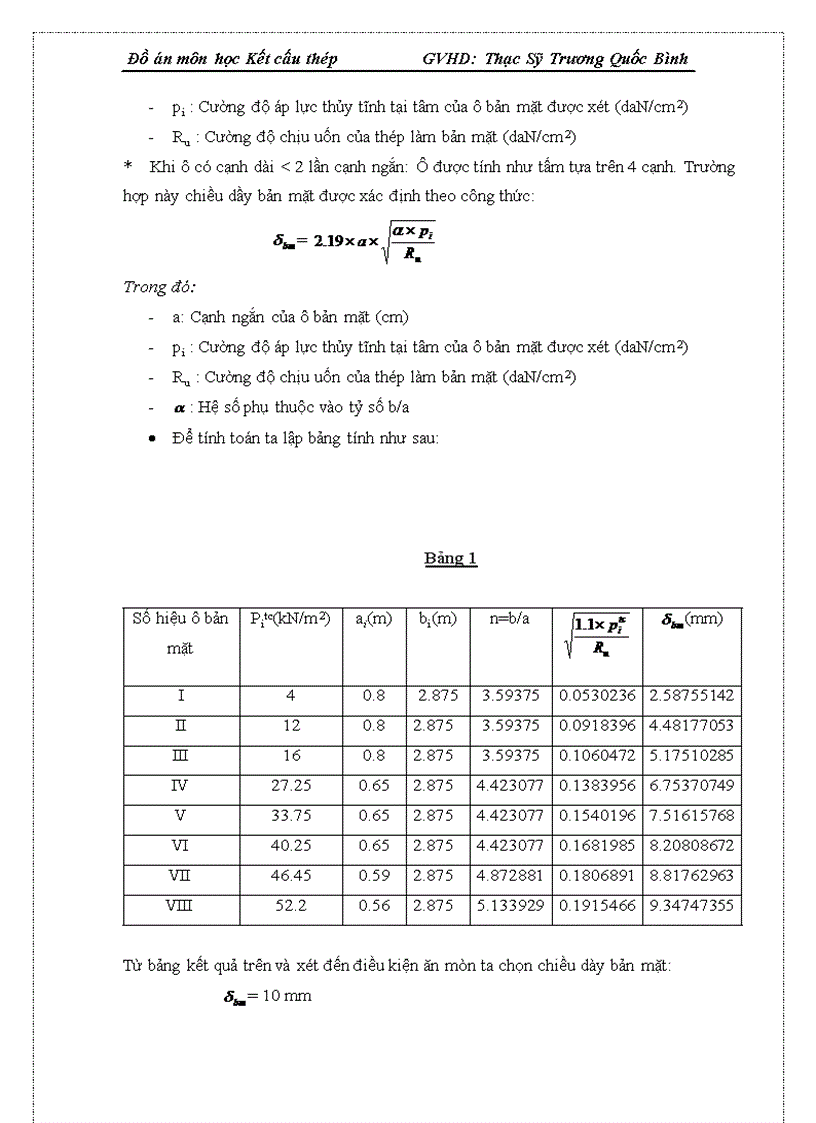 image for page Đồ án môn học kết cấu thép thiết kế cửa van phẳng công trình thủy lợi