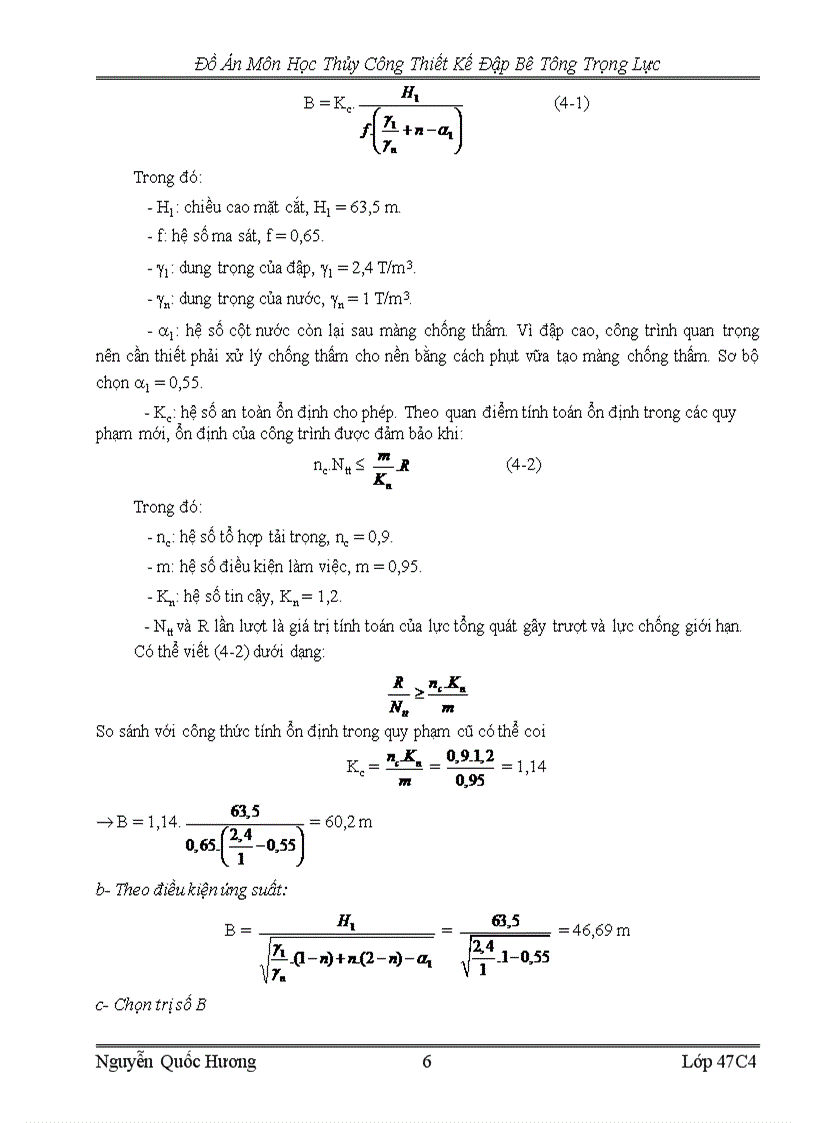 image for page Đồ Án Môn Học Thủy Công Thiết Kế Đập Bê Tông Trọng Lực