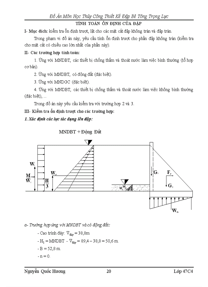 image for page Đồ Án Môn Học Thủy Công Thiết Kế Đập Bê Tông Trọng Lực