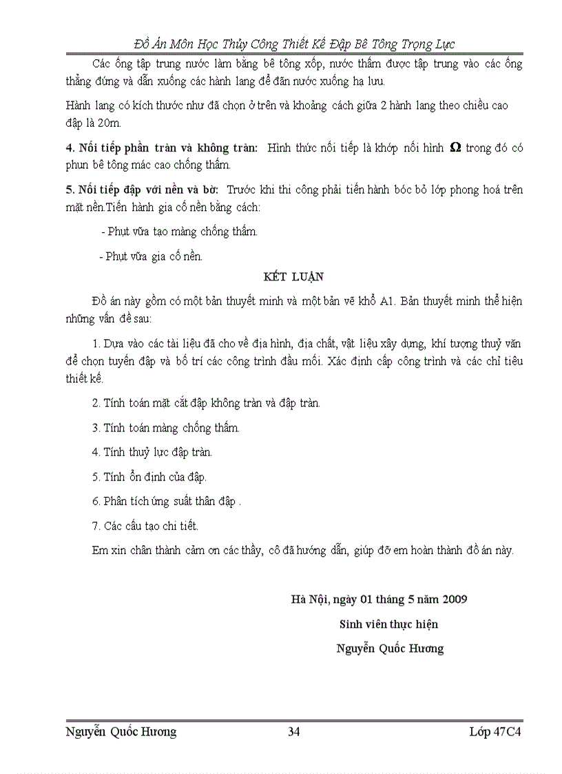 image for page Đồ Án Môn Học Thủy Công Thiết Kế Đập Bê Tông Trọng Lực