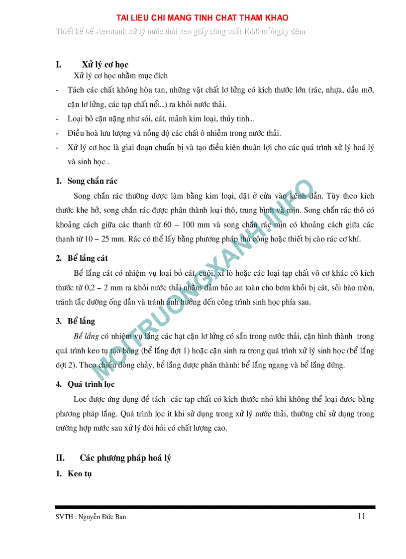 image for page Thiết kế bể aerotank xử lý nước thải xeo giấy công suất 1000 m3 ngày đêm