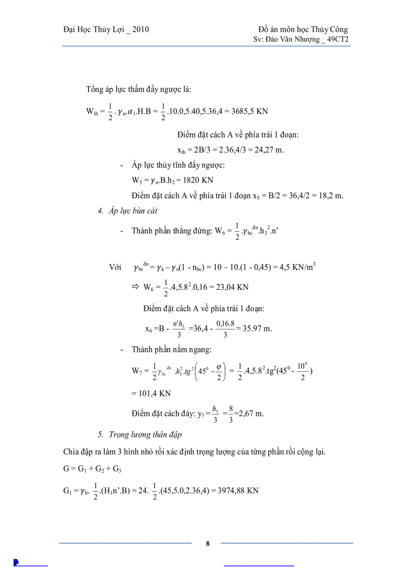image for page Đồ án môn học tính toán lực và thấm
