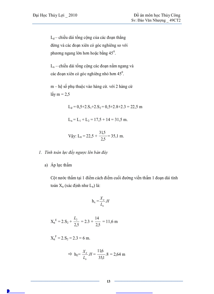 image for page Đồ án môn học tính toán lực và thấm