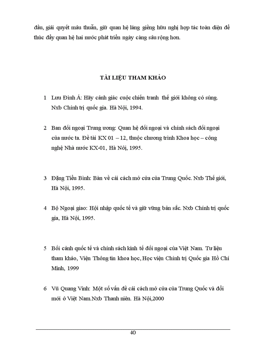 image for page Quan hệ Việt Nam Trung Quốc sau chiến tranh lạnh Thực trạng và triển vọng