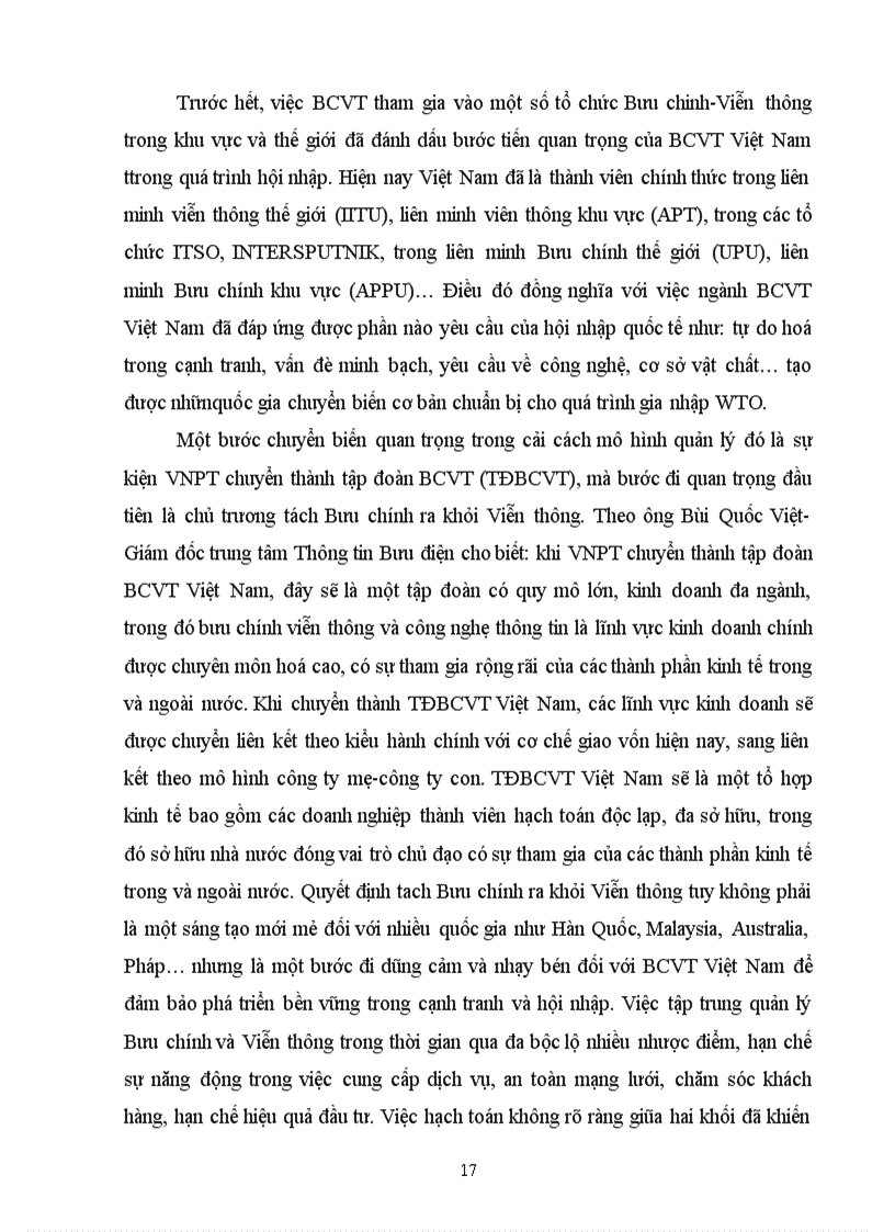 image for page Một số giải pháp hợp tác cho ngành Bưu chính viễn thông trong quá trình hội nhập