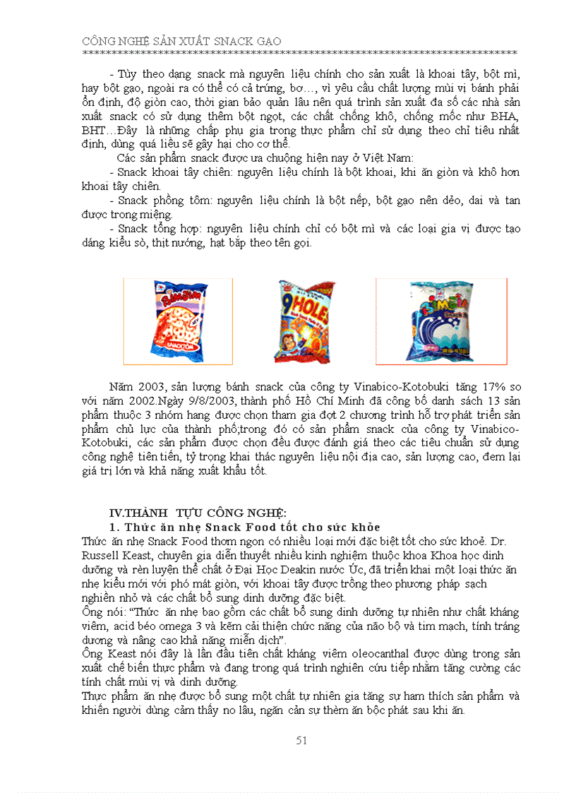 image for page Sản xuất Snack gạo