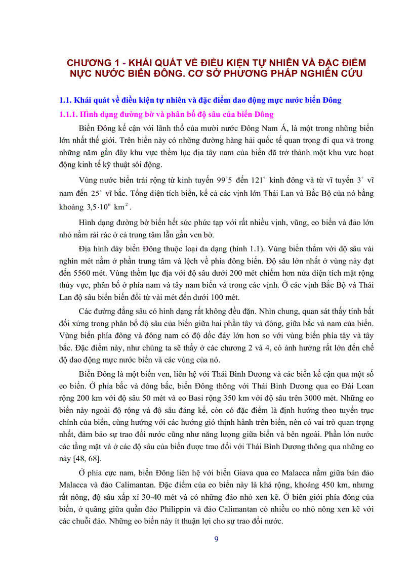 image for page Dao động tự do và dao động mùa của mực nước biển đông