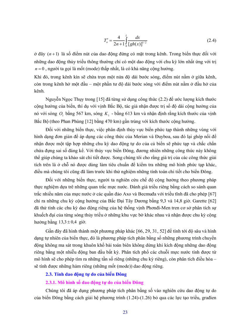 image for page Dao động tự do và dao động mùa của mực nước biển đông