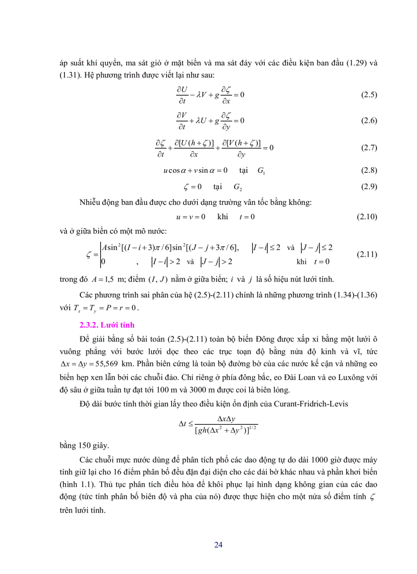 image for page Dao động tự do và dao động mùa của mực nước biển đông