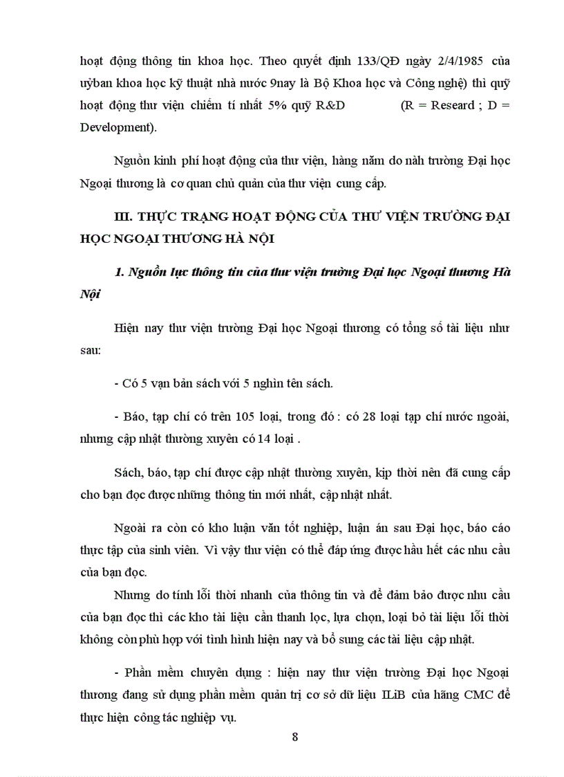 image for page Nghiên cứu cơ cấu tổ chức và hoạt động thư viện trường đại học ngoại thương hà nội