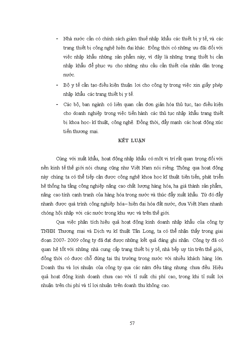 image for page Một số giải pháp nâng cao hiệu quả hoạt động kinh doanh nhập khẩu tại Công ty TNHH Thương mại và Dịch vụ kĩ thuật Tân Long