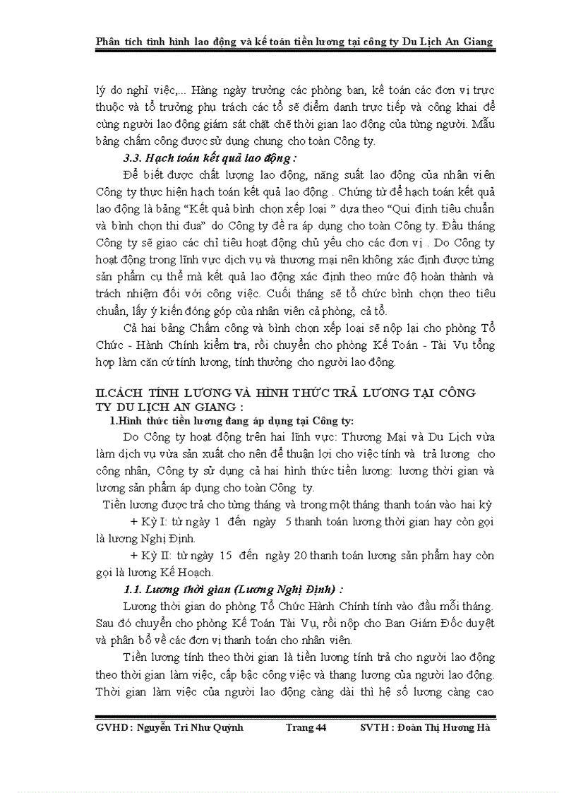 image for page Phân tích tình hình lao động và kế toán tiền lương tại công ty du lịch an giang