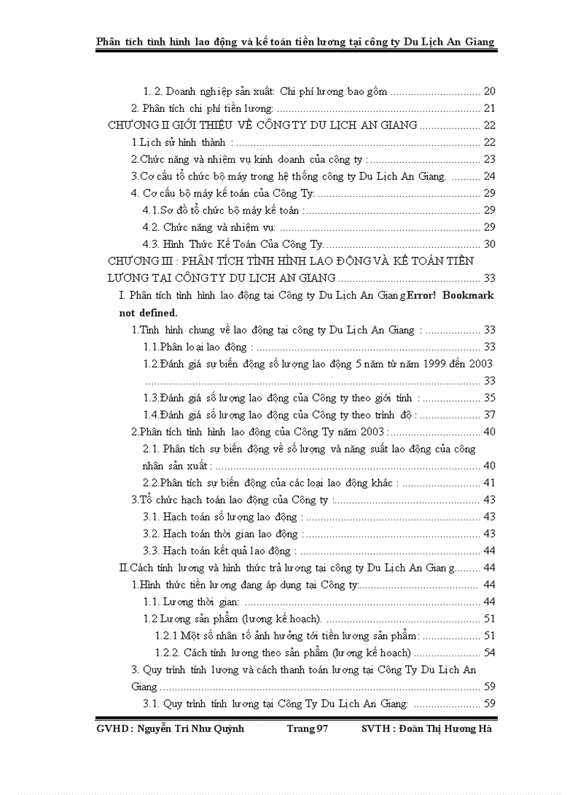 image for page Phân tích tình hình lao động và kế toán tiền lương tại công ty du lịch an giang