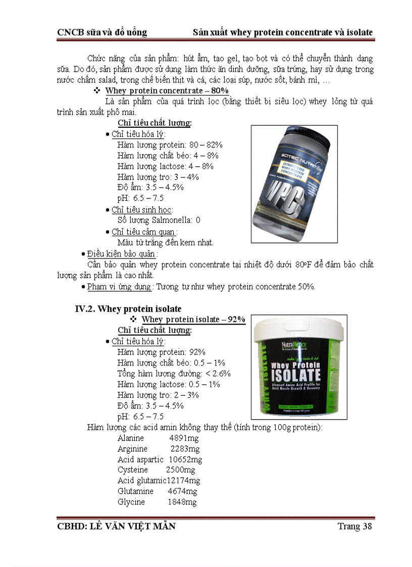 image for page Sản xuất Whey protein concentrate and isolate