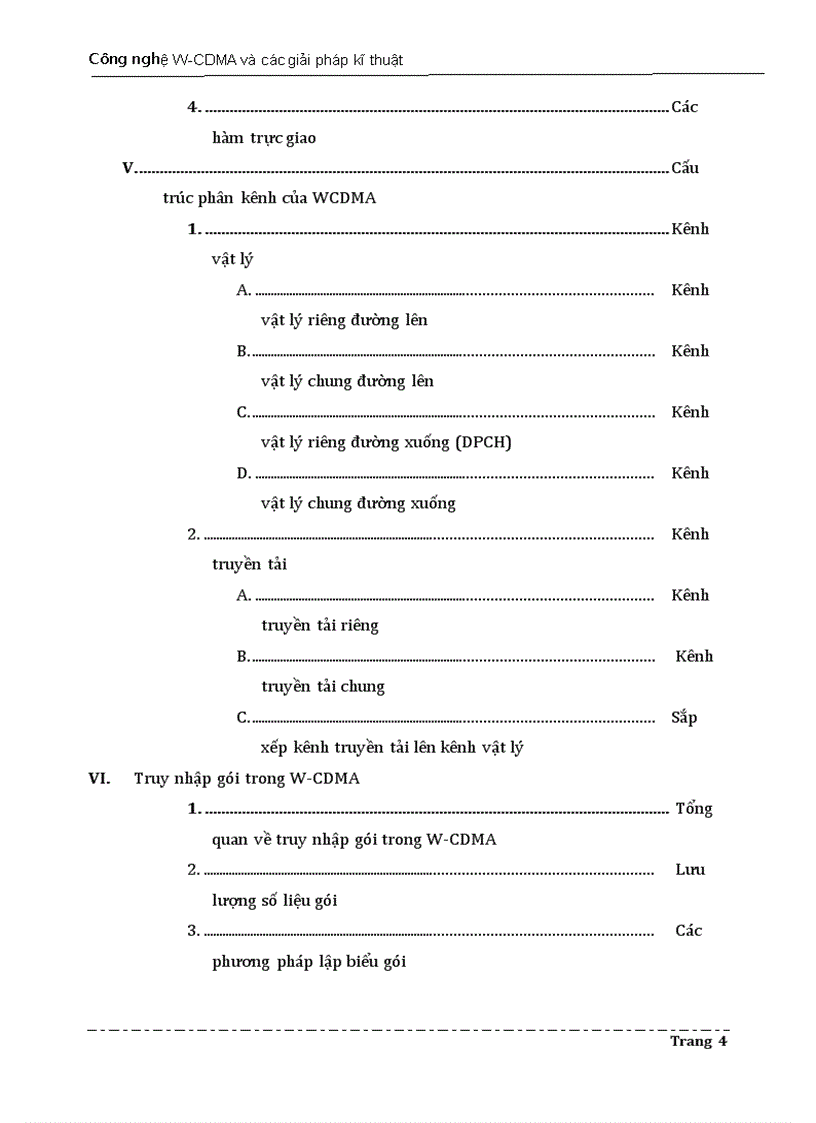Công nghệ w cdma các giải pháp kĩ thuật