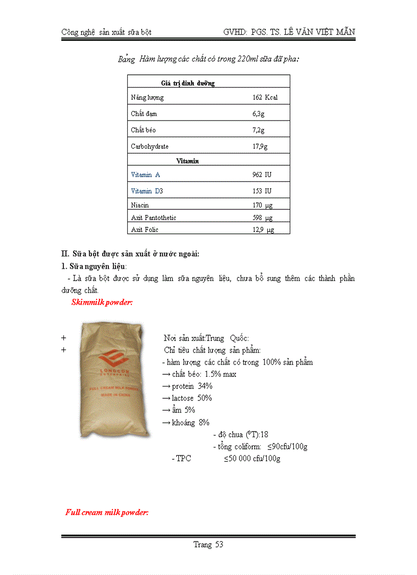 image for page Công nghệ sản xuất sữa bột