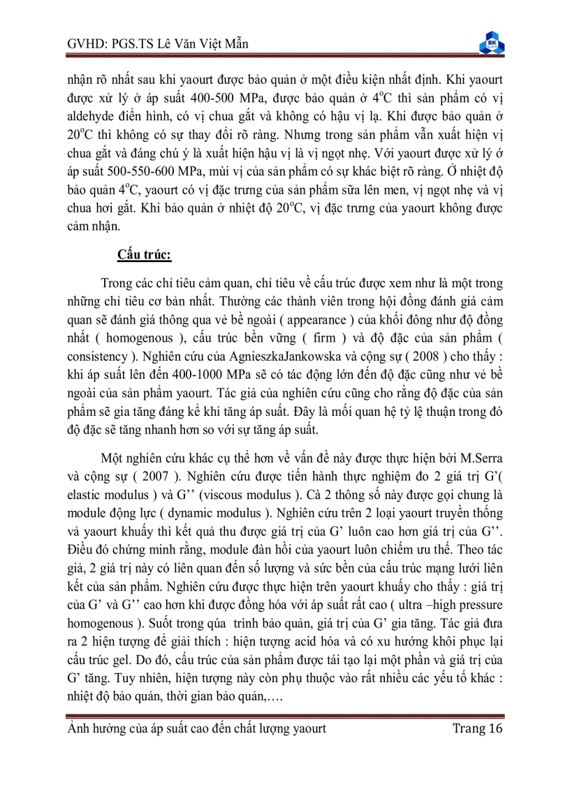 image for page Ảnh hưởng của áp suất cao đến chất lượng yaourt