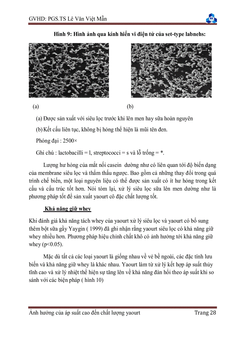 image for page Ảnh hưởng của áp suất cao đến chất lượng yaourt