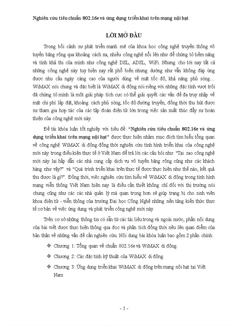 image for page Nghiên cứu tiêu chuẩn 802 16e và ứng dụng triển khai trên mạng nội hạt