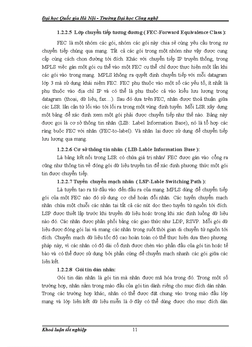 image for page Tìm hiểu khả năng ứng dụng công nghệ chuyển mạch đa giao thức nhãn MPLS trên mạng đường trục Việt Nam