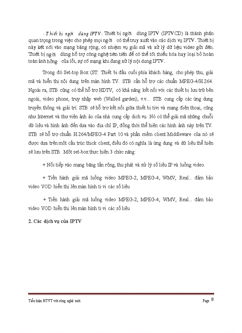 image for page Tổng quát về dịch vụ ứng dụng của IPTV