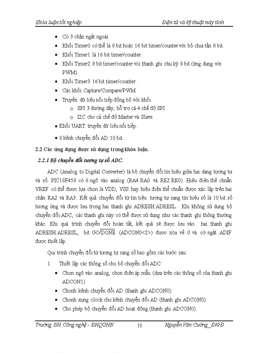 image for page Xây dựng được hệ thống thu thập số liệu đo lường trên cở sở dùng vi điều khiển PIC18F458