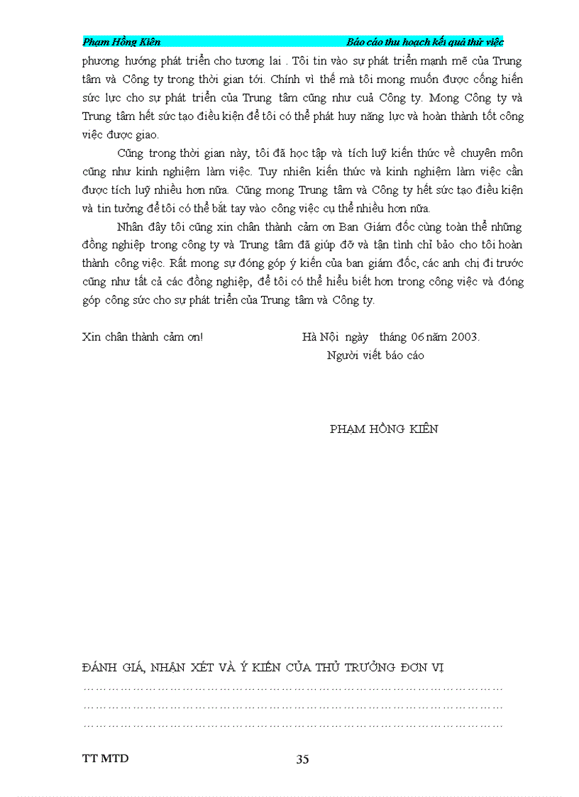 image for page Báo cáo thu hoạch kết quả thử việc Trung tâm Mạng truyền dẫn Công ty Điện tử Viễn thông Quân đội Vietel