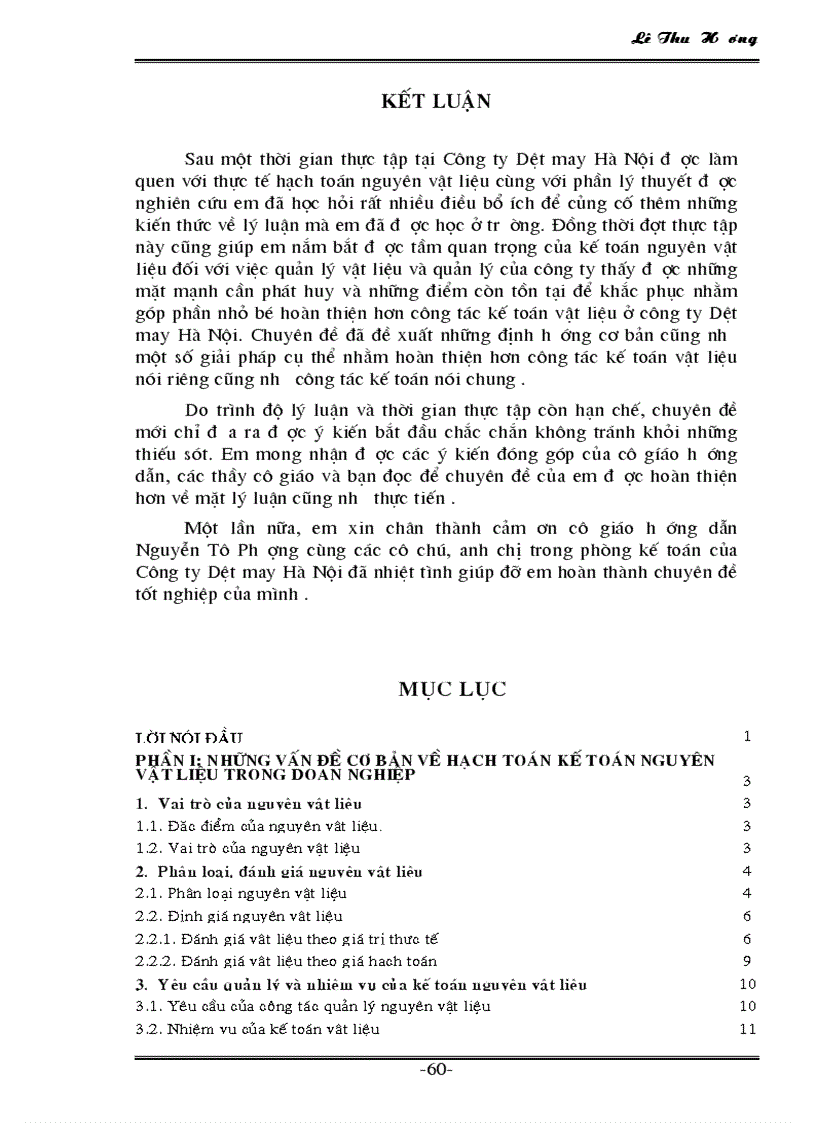 image for page Tổ chức công tác kế toán nguyên vật liệu tại công ty Dệt May Hà Nội