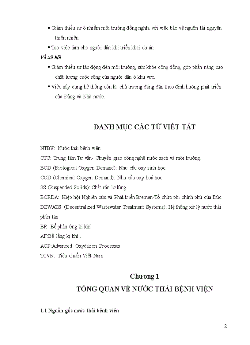 image for page Thiết kế hệ thống xử lý nước thải bệnh viện đạt tiêu chuẩn Việt Nam loại A để thải vào nguồn tiếp nhận với công suất 500m3ngđ