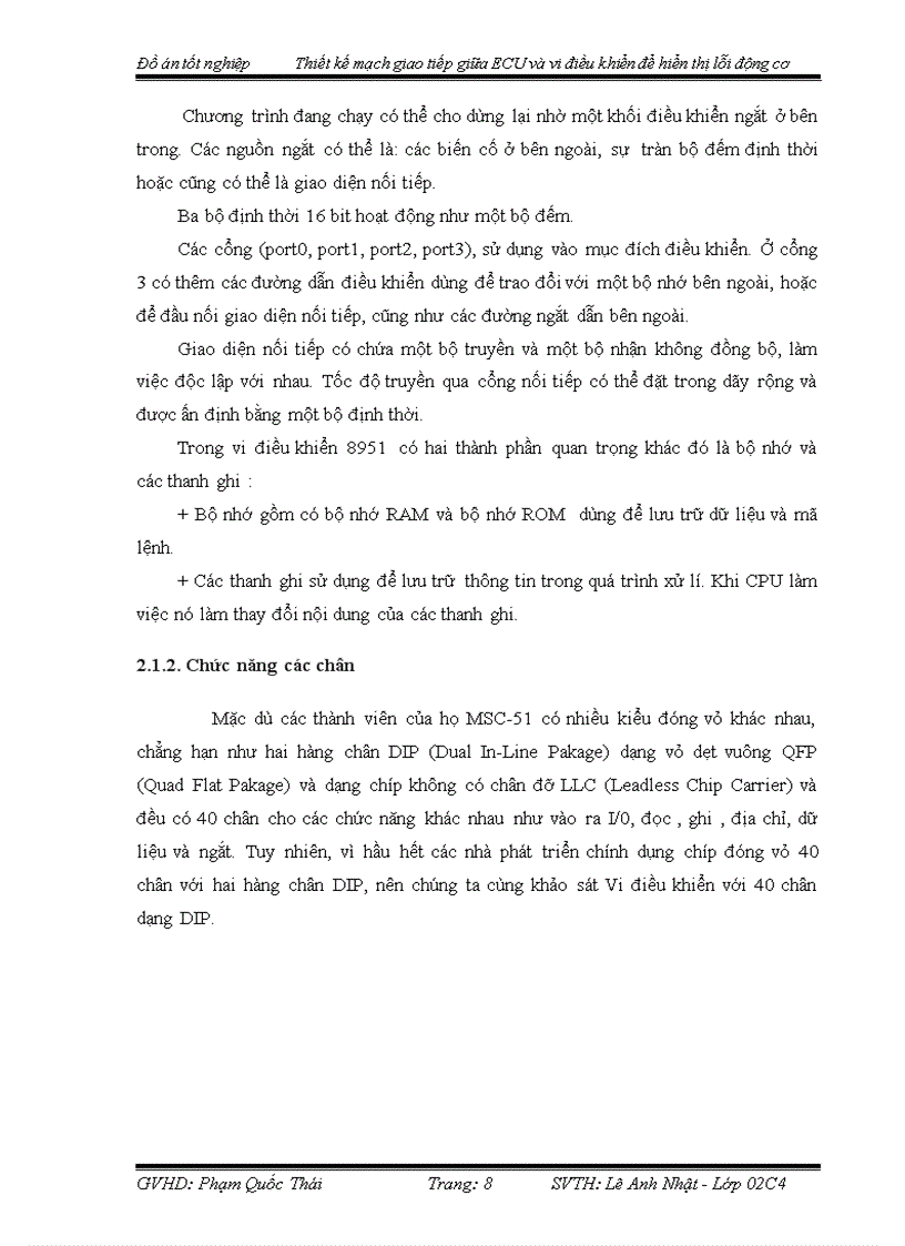 image for page Thiết kế mạch giao tiếp giữa ECU và vi điều khiển để hiển thị lỗi động cơ