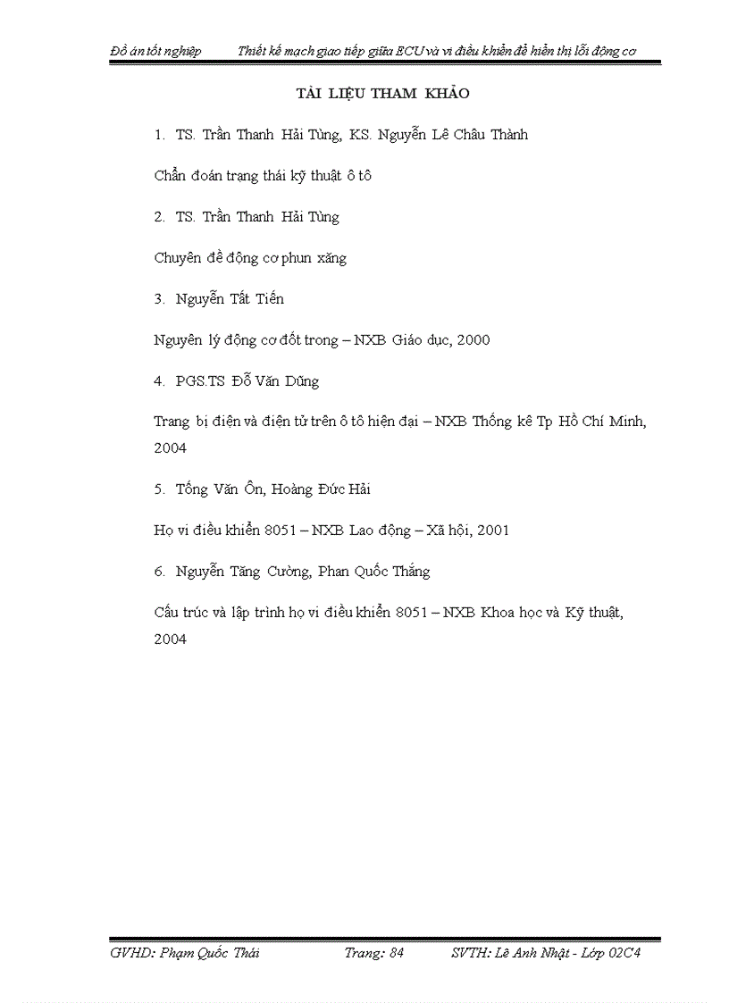 image for page Thiết kế mạch giao tiếp giữa ECU và vi điều khiển để hiển thị lỗi động cơ