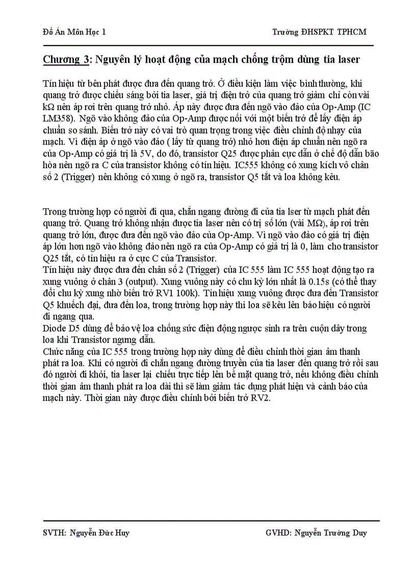 image for page Thiết kế và thi công hệ thống chống trộm dùng tia Laser