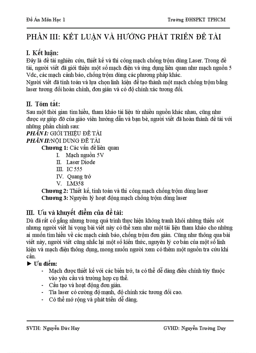 image for page Thiết kế và thi công hệ thống chống trộm dùng tia Laser
