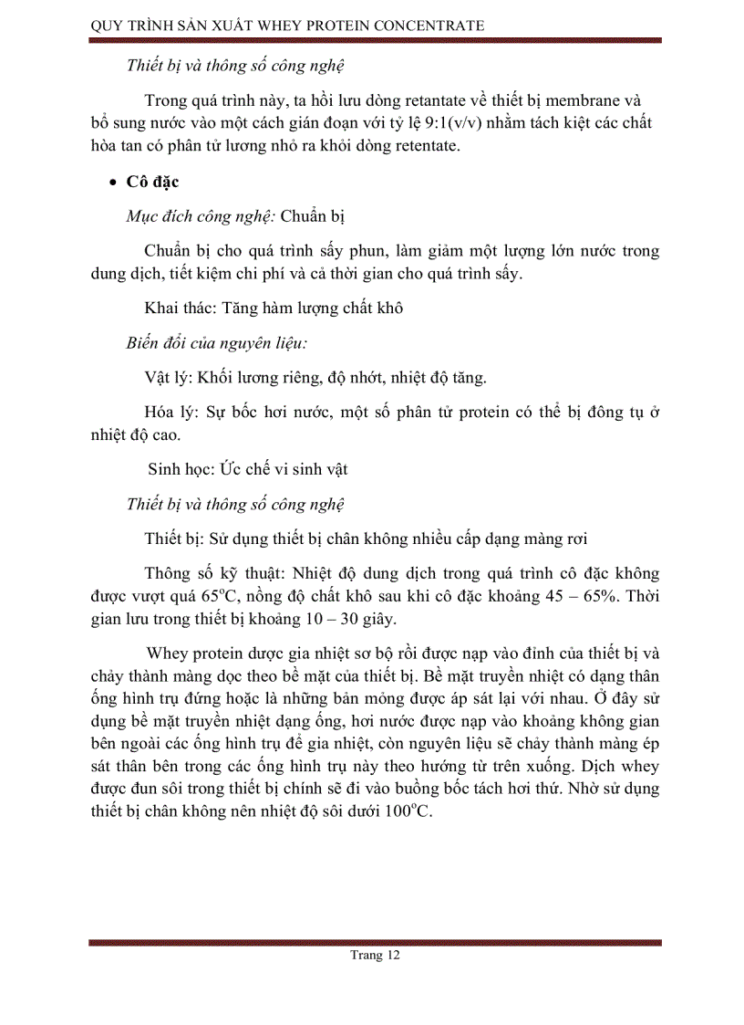 image for page Công nghệ sản xuất WHEY PROTEIN CONCENTRATE