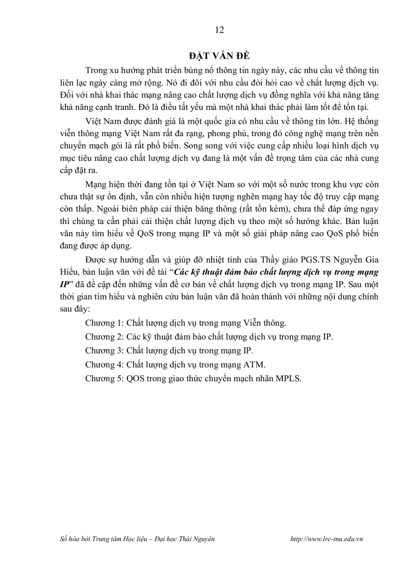 image for page Các kỹ thuật đảm bảo chất lượng dịch vụ trong mạng ip
