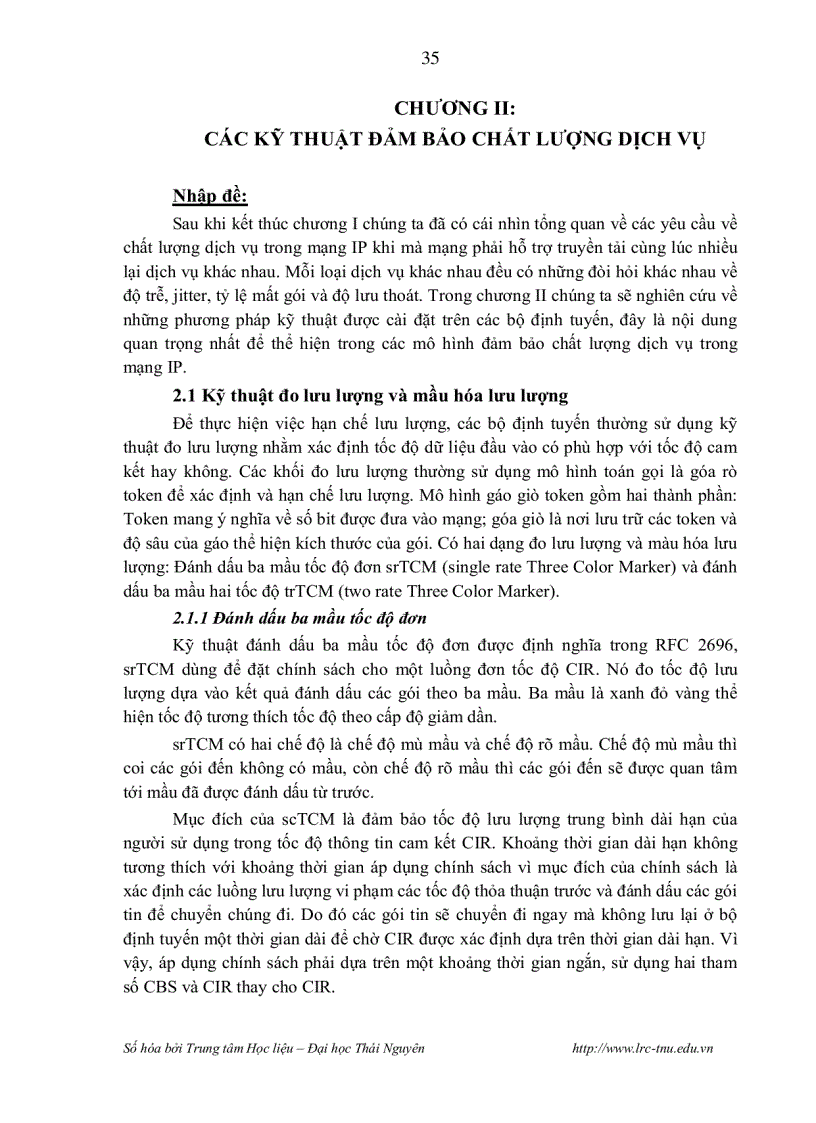 image for page Các kỹ thuật đảm bảo chất lượng dịch vụ trong mạng ip