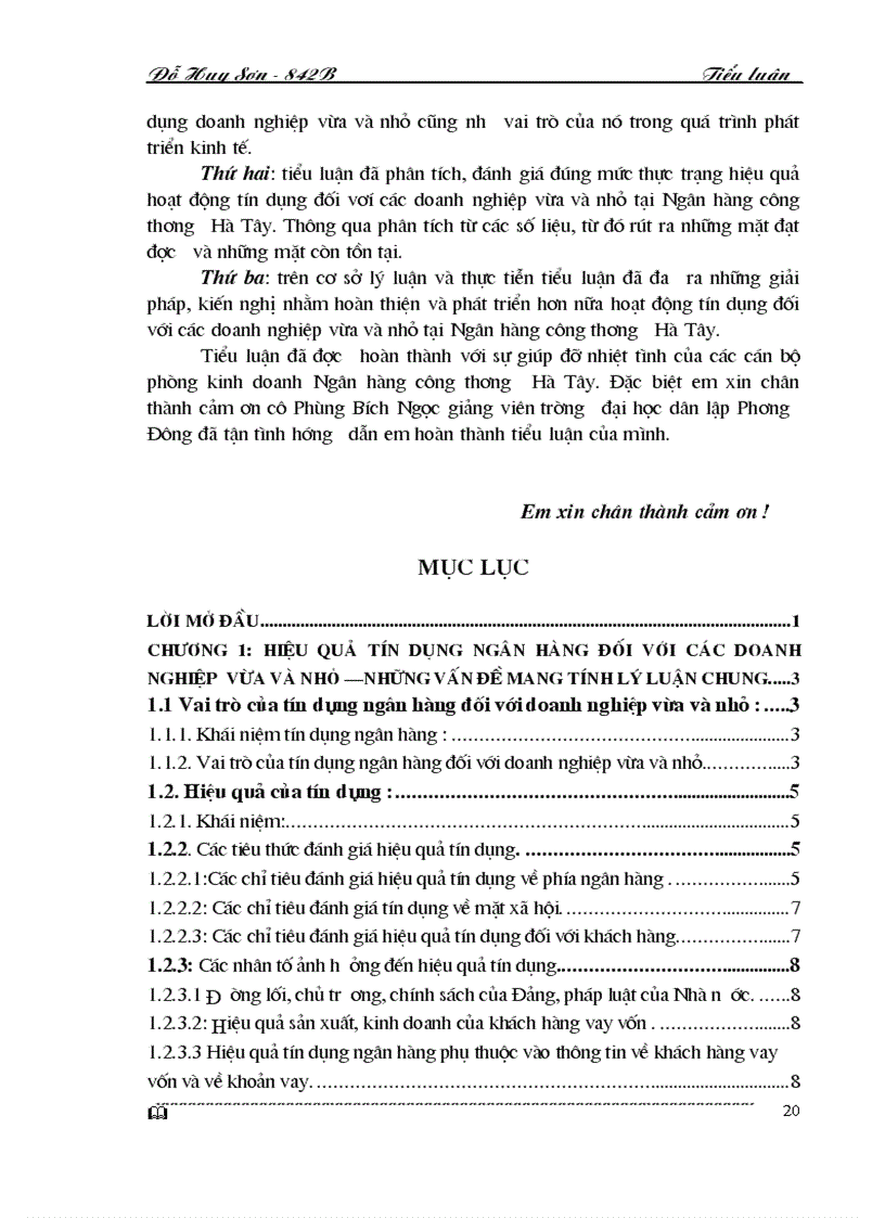 image for page Một số giải pháp nhằm nâng cao hiệu quả tín dụng đối với các doanh nghiệp vừa và nhỏ tại ngân hàng công thương hà tây