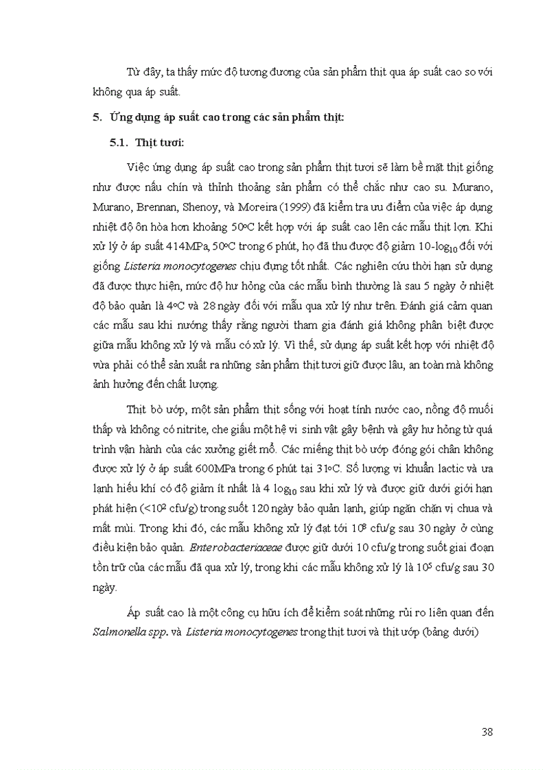 image for page Ứng dụng áp suất cao trong công nghệ chế biến thịt