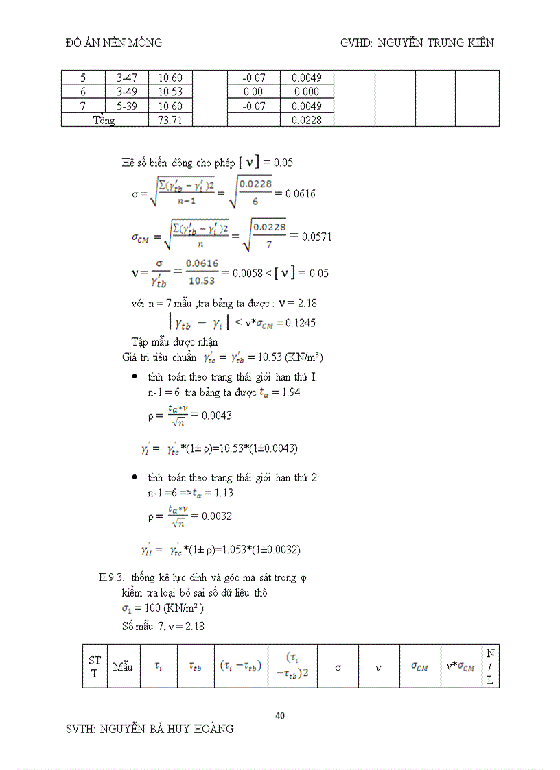 image for page Đồ án nền móng Thống kê địa chất 1B
