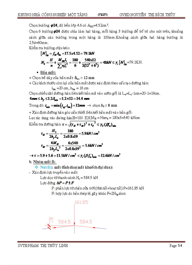 image for page Đồ án thép Kết cấu thép nhà công nghiệp một tầng kèm file CAD