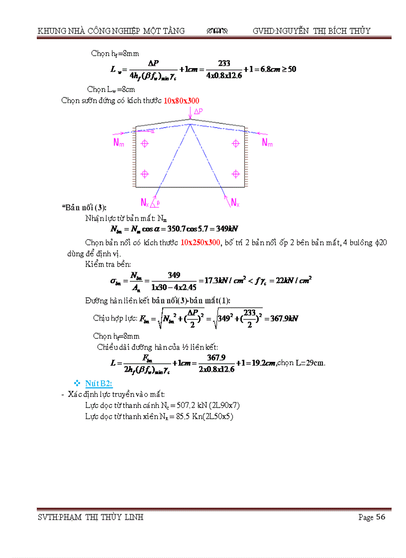 image for page Đồ án thép Kết cấu thép nhà công nghiệp một tầng kèm file CAD