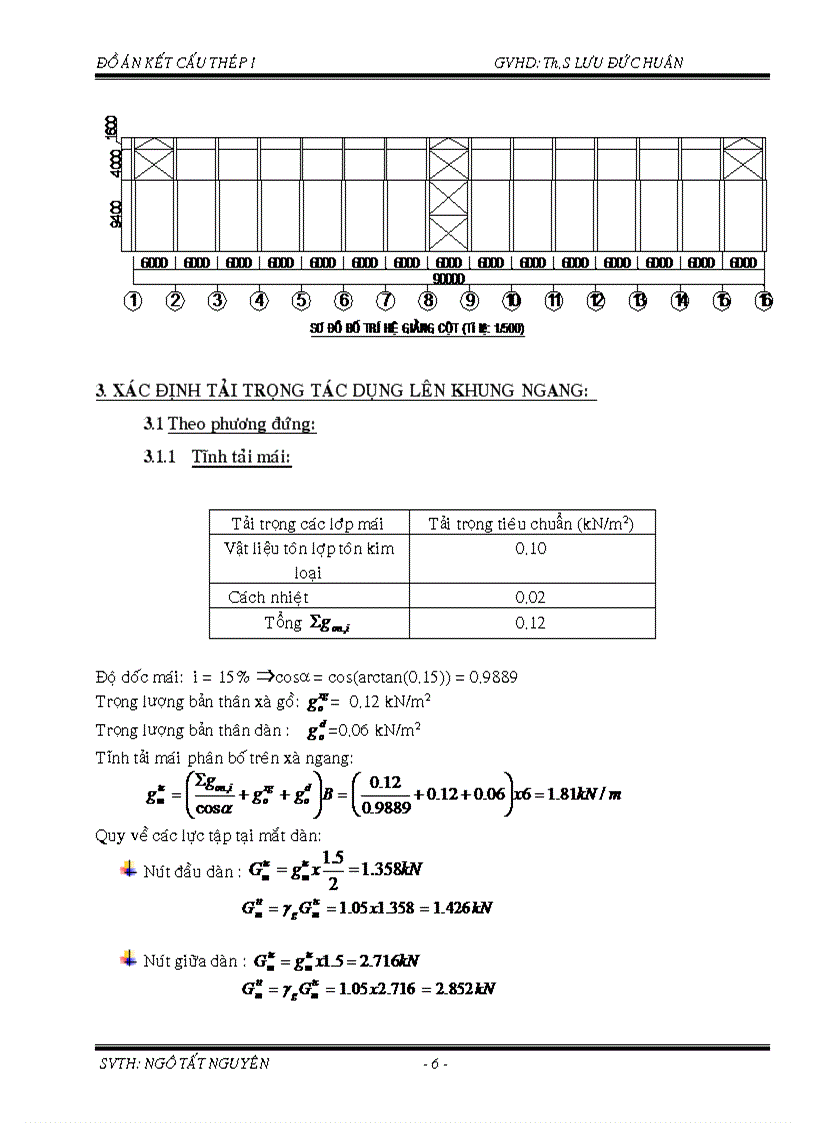 image for page Đồ án thép Thiết kế kế cấu thép theo số liệu đã cho kèm bản CAD